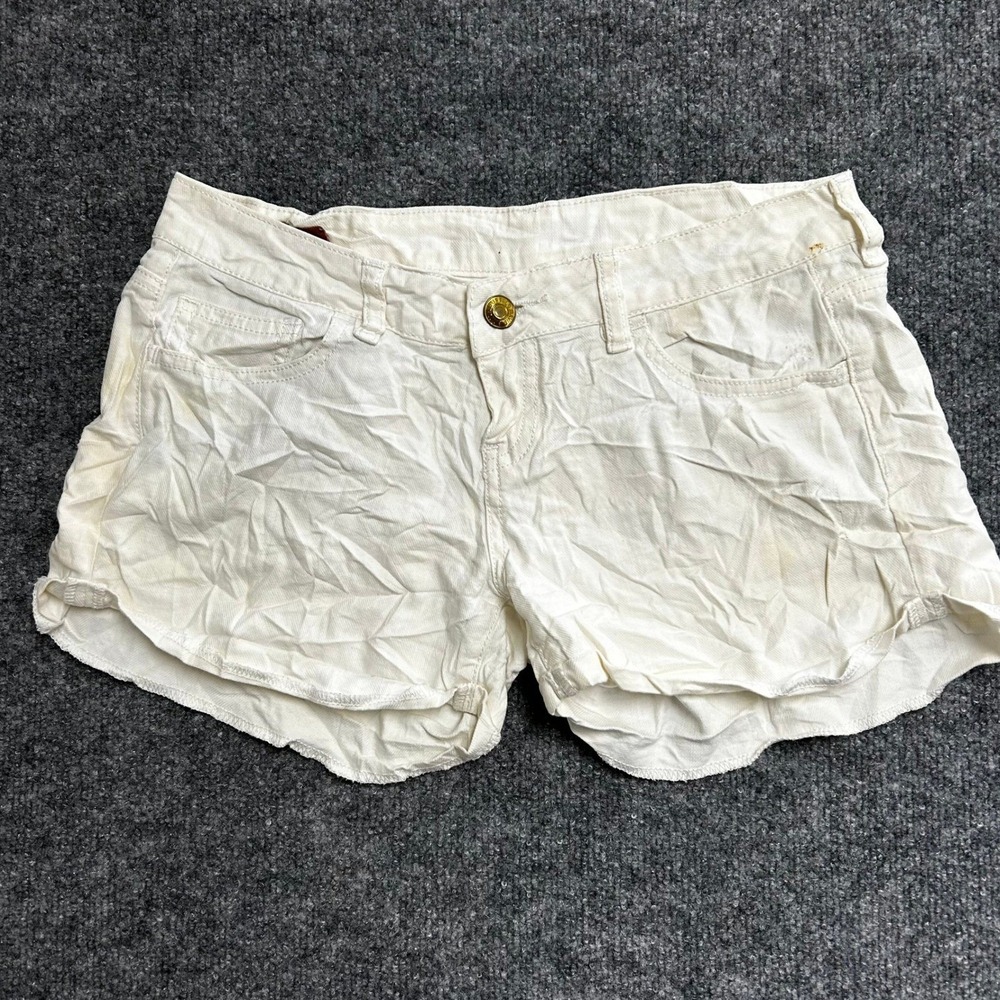 Buffalo Shorts Womens Size 26 White Denim Stretch Casual Summer Stained Fair